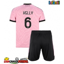 Camisa de Futebol Juventus Lloyd Kelly #6 Equipamento Secundário Infantil 2026-27 Manga Curta (+ Calças curtas)